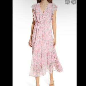 Flutter sleeve tiered Maxi dress LIKE NEW